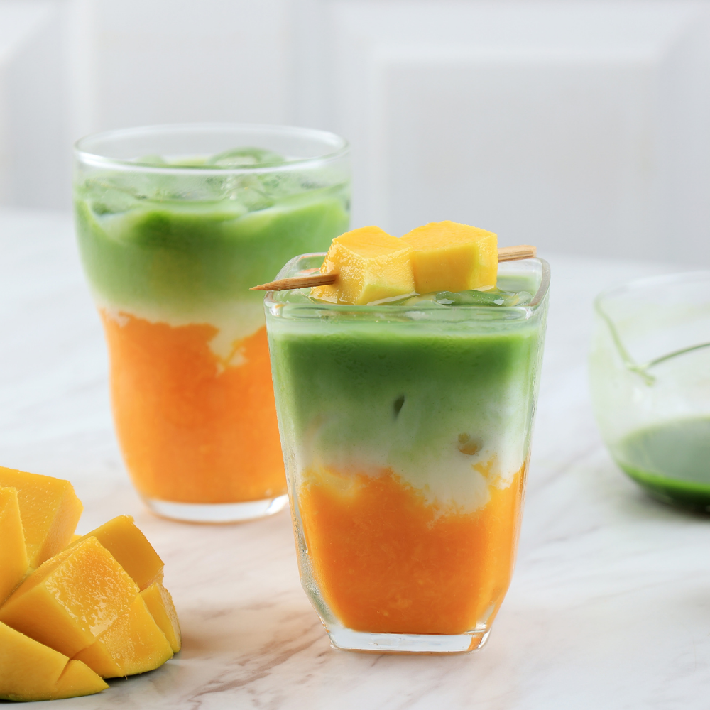 Mango matcha | Mango drink | alphonso mango | matcha drink | refreshing drink |