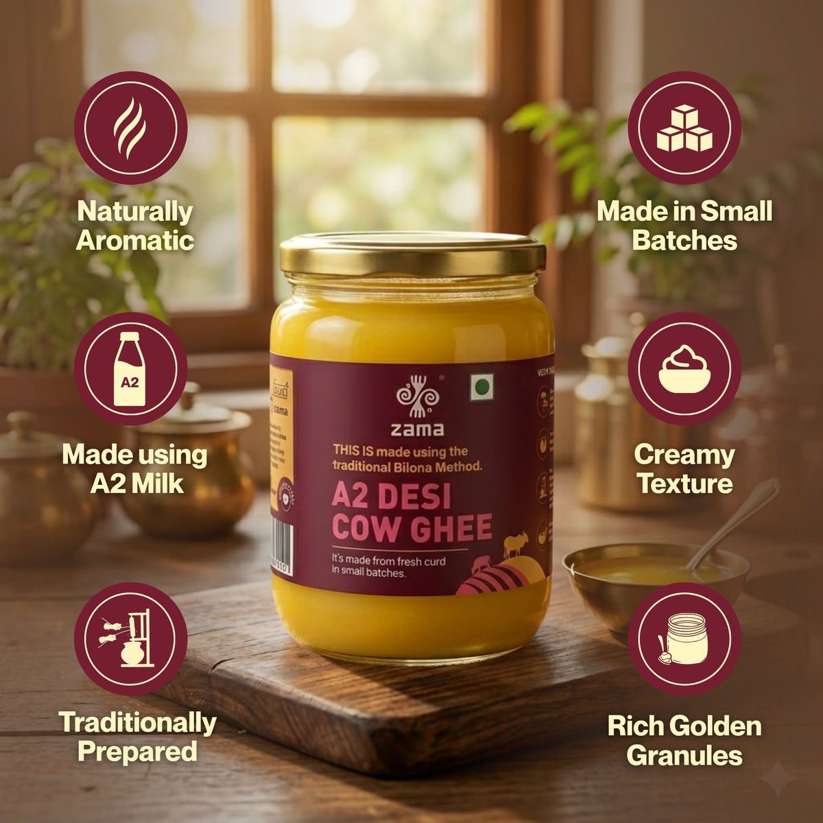 A2 DESI COW GHEE (BILONA METHOD)