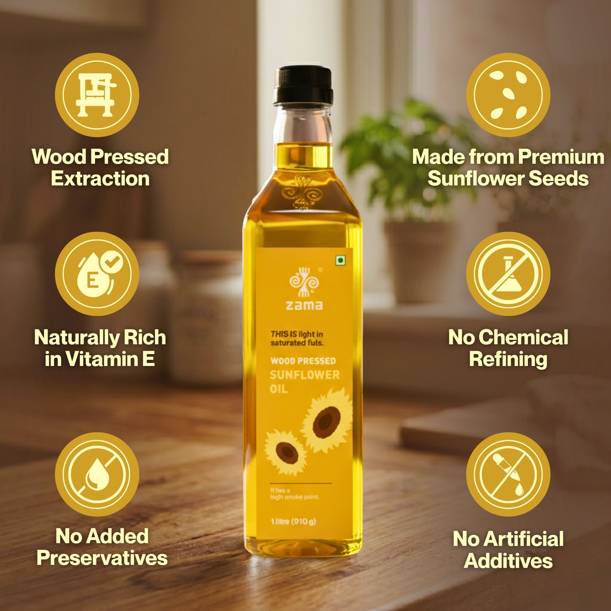 WOOD PRESSED SUNFLOWER OIL
