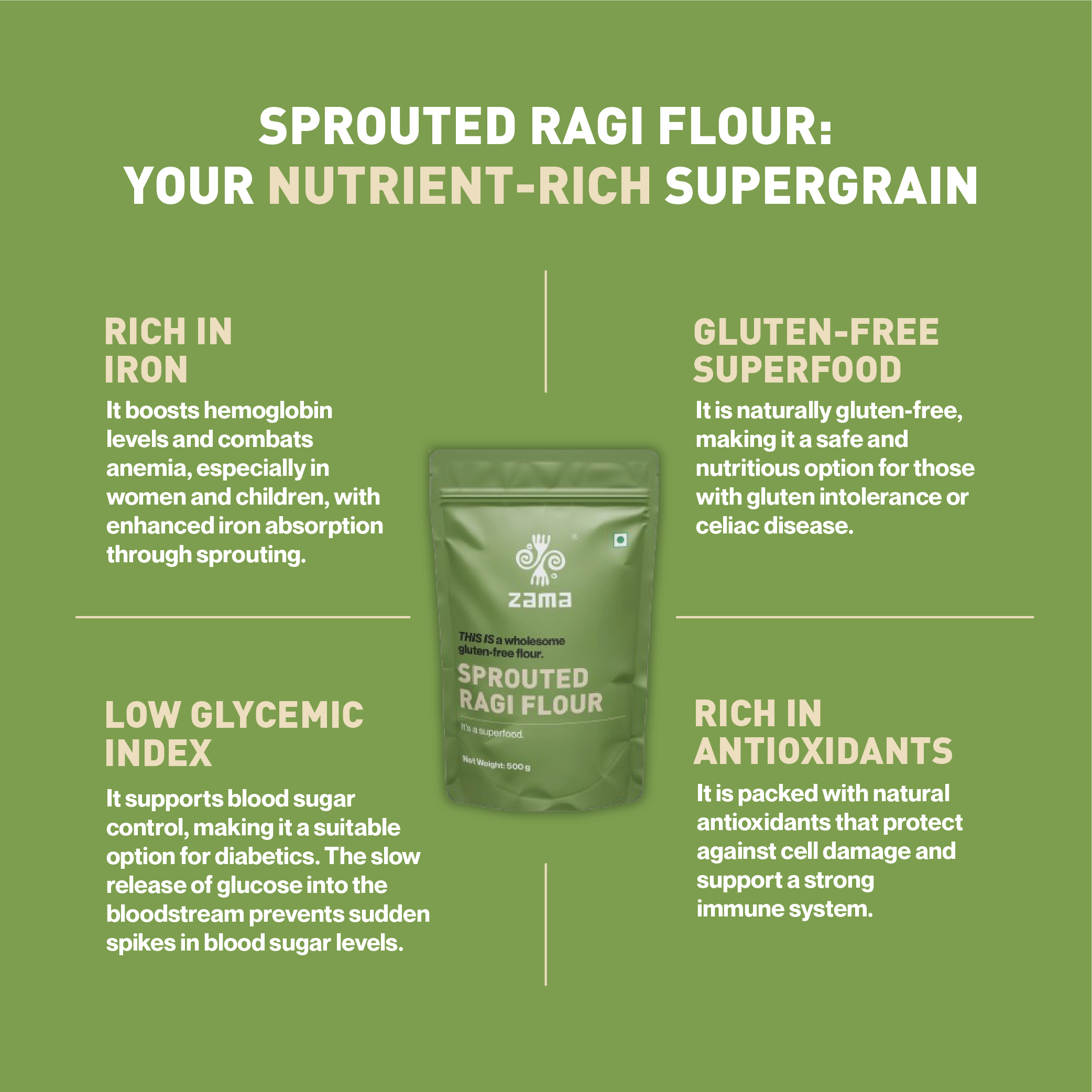 ORGANIC SPROUTED RAGI FLOUR
