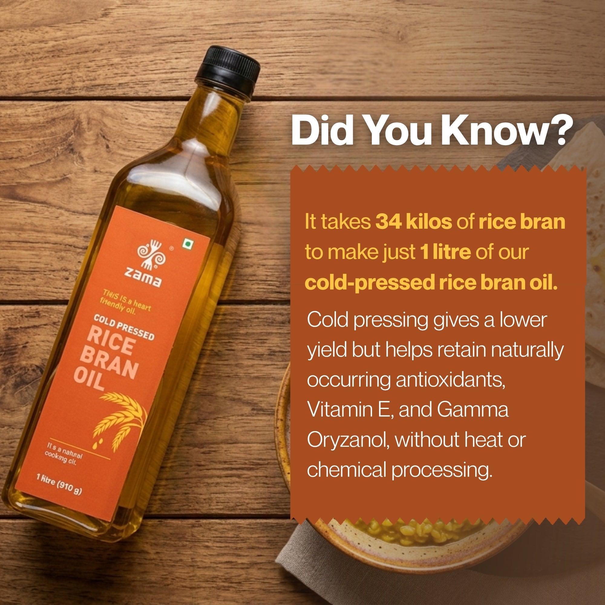 COLD PRESSED RICE BRAN OIL