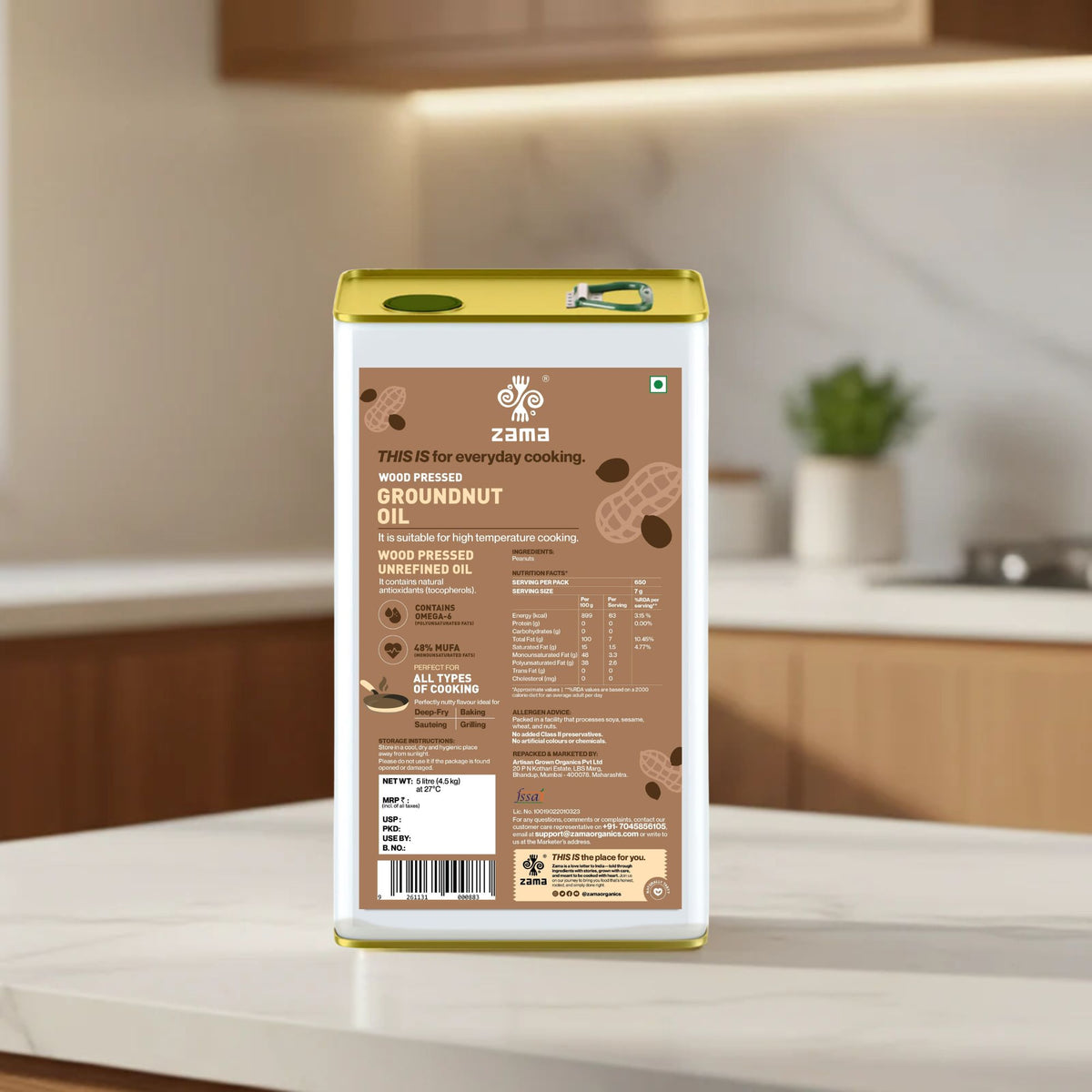 Wood Pressed Groundnut Oil