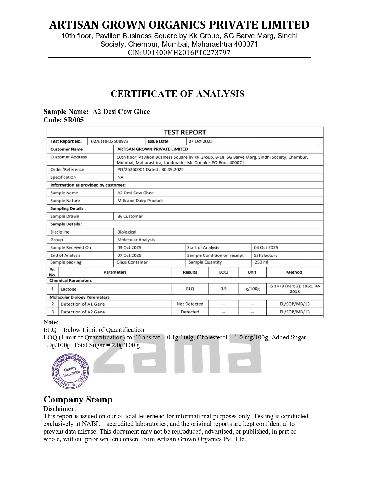 A2 DESI COW GHEE (BILONA METHOD)