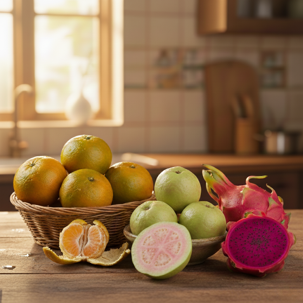 FRESH FRUIT PACK (ORGANIC ORANGE, ORGANIC PINK GUAVA, FRESH RED DRAGON)