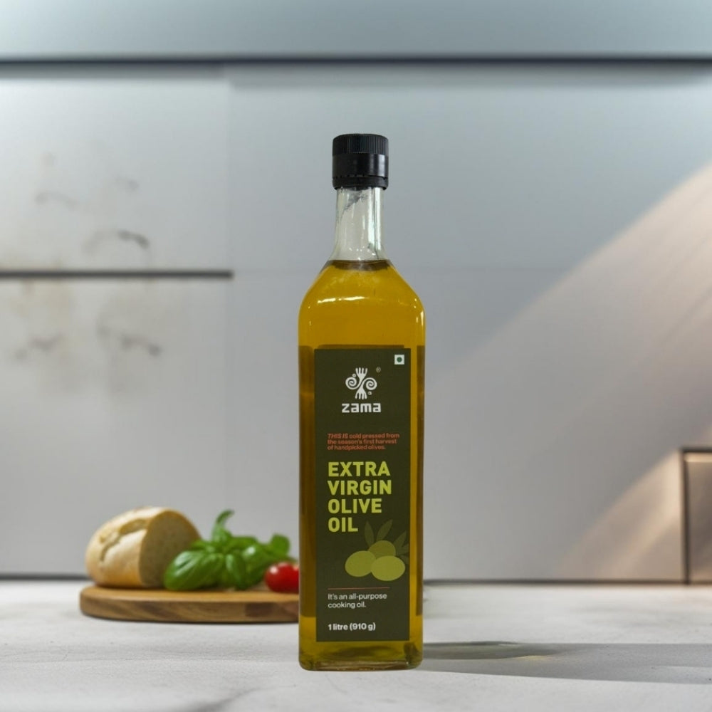 Zama Organics Extra Virgin Olive Oil | 1 litre Extra Virgin Olive Oil | India's Extra Virgin Olive Oil