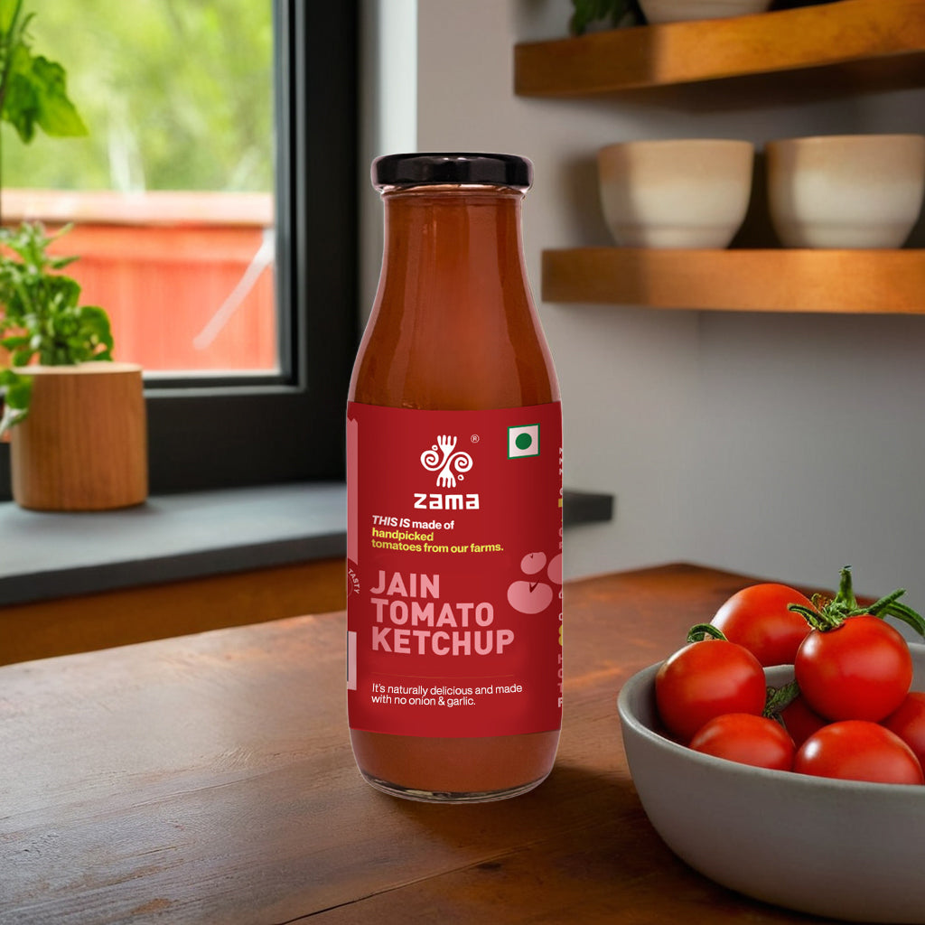 ZAMA ORGANICS TOMATO KETCHUP (JAIN) – CLEAN LABEL