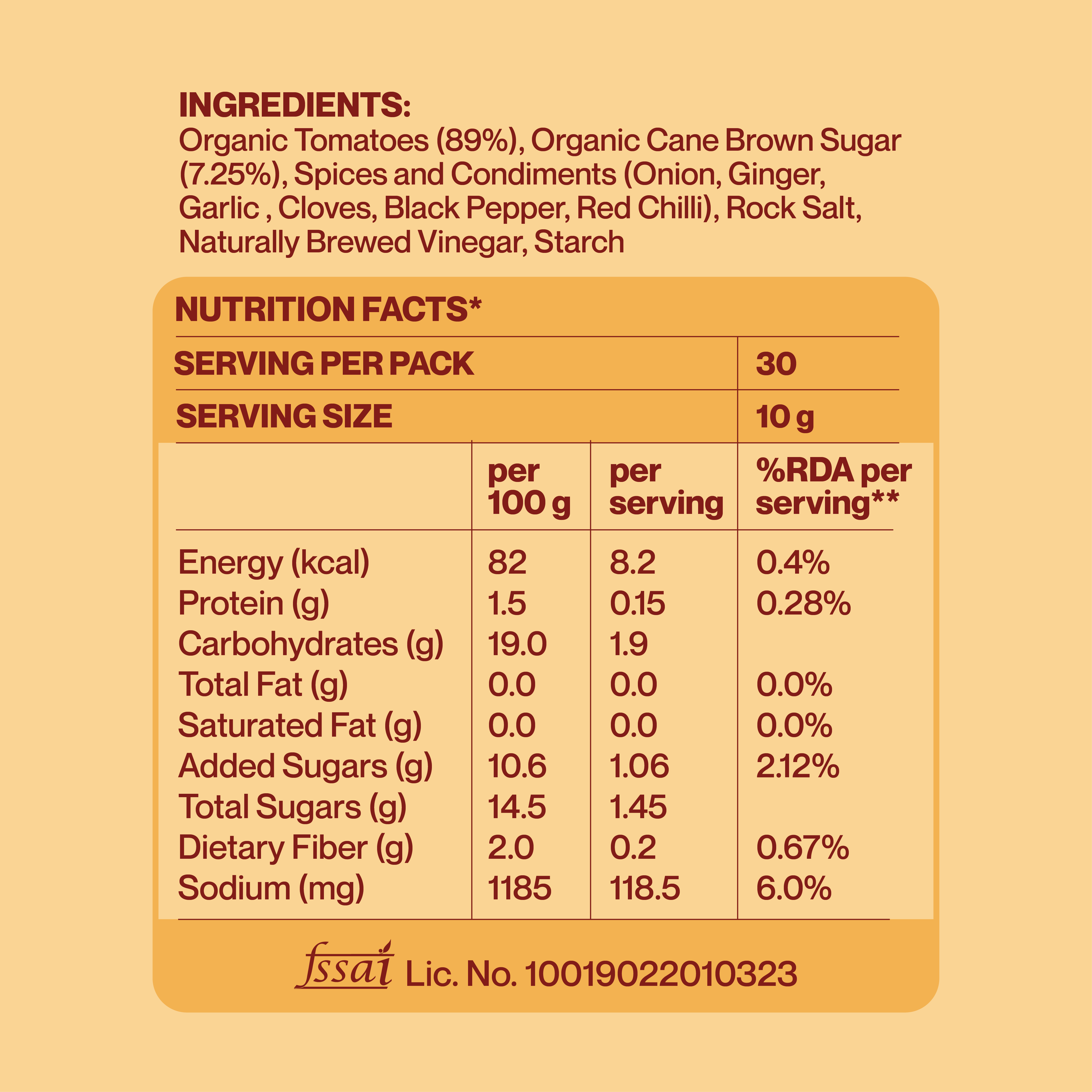 ORGANIC TOMATO KETCHUP