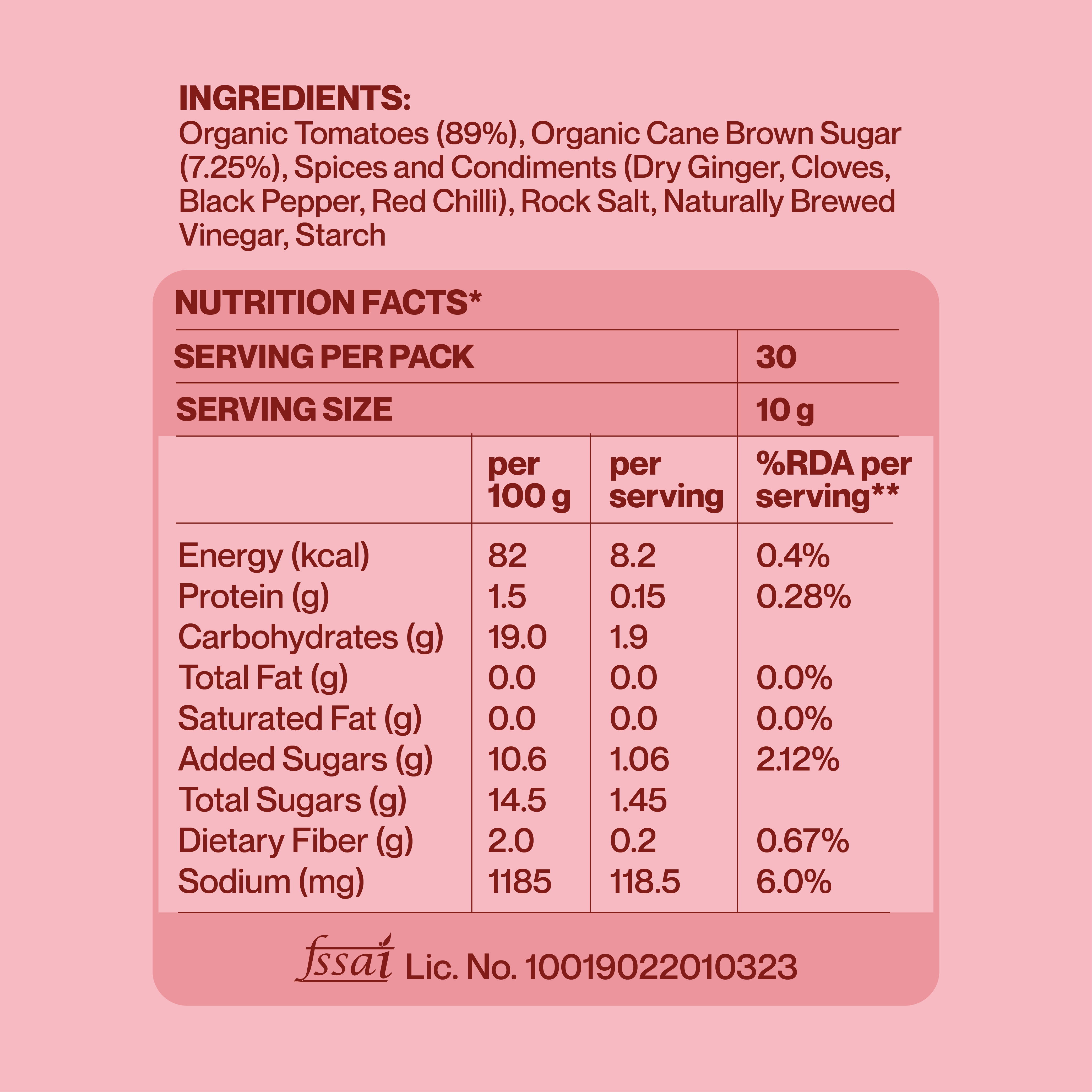 ORGANIC TOMATO KETCHUP (JAIN)