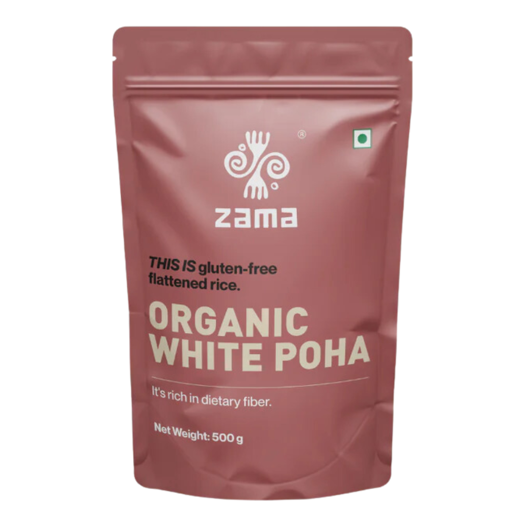 Organic White Poha- Gluten Free Flattened rice