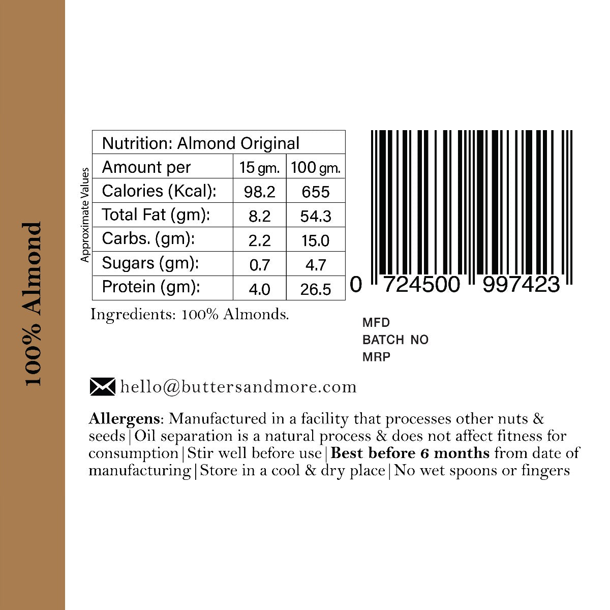 Almond Butter- Zama Organics