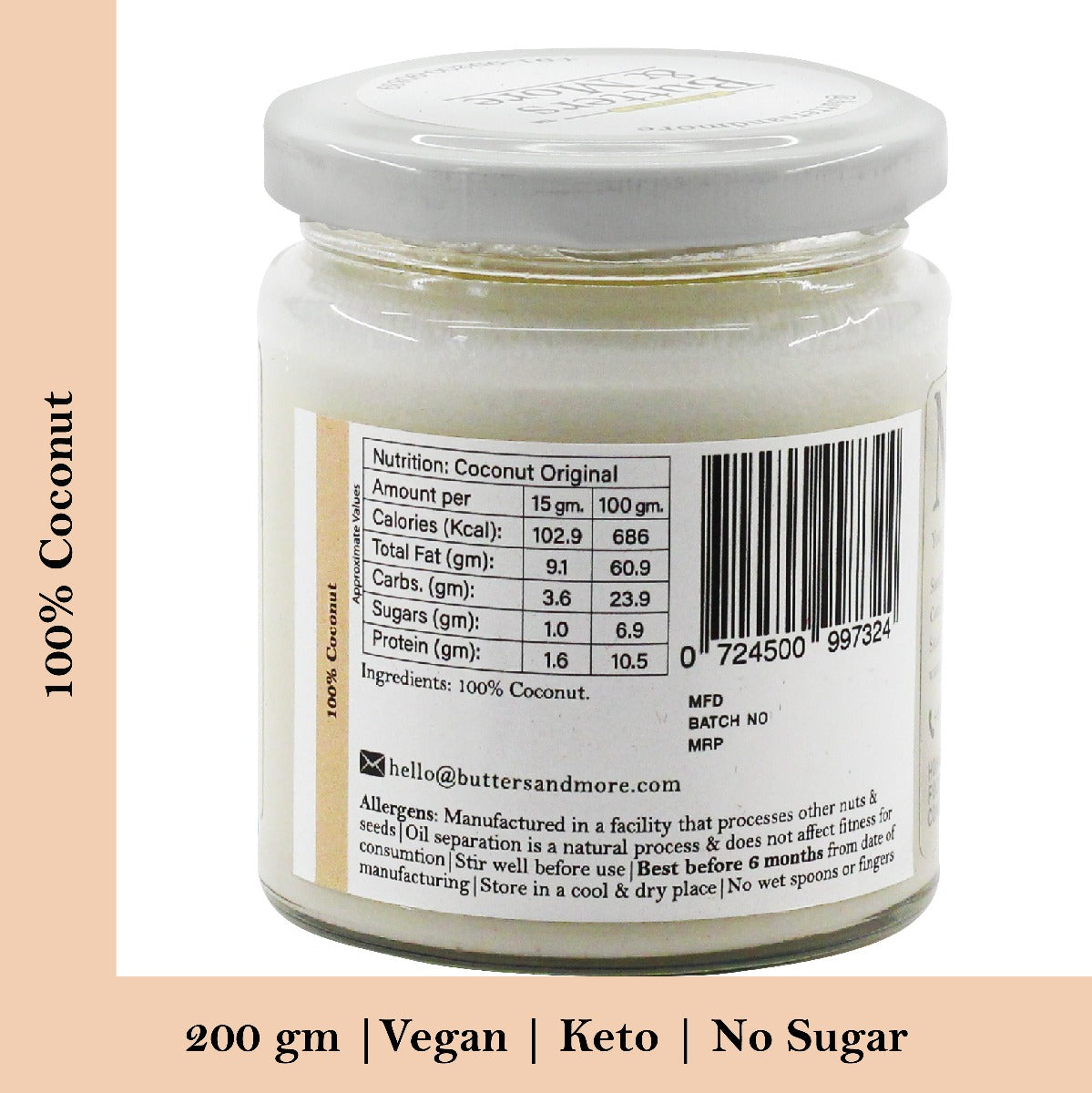 Coconut Butter- Natural & Vegan