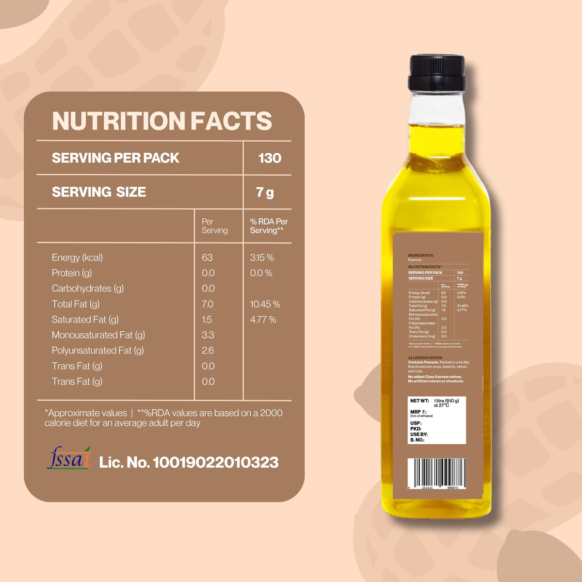 Wood Pressed Groundnut Oil