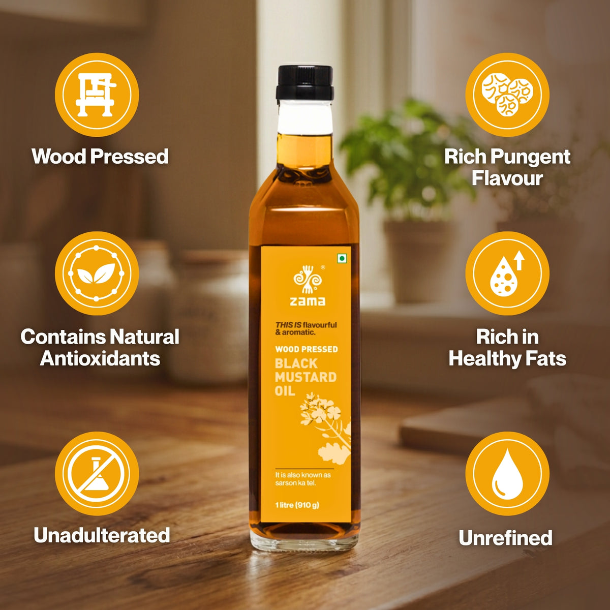 WOOD PRESSED BLACK MUSTARD OIL