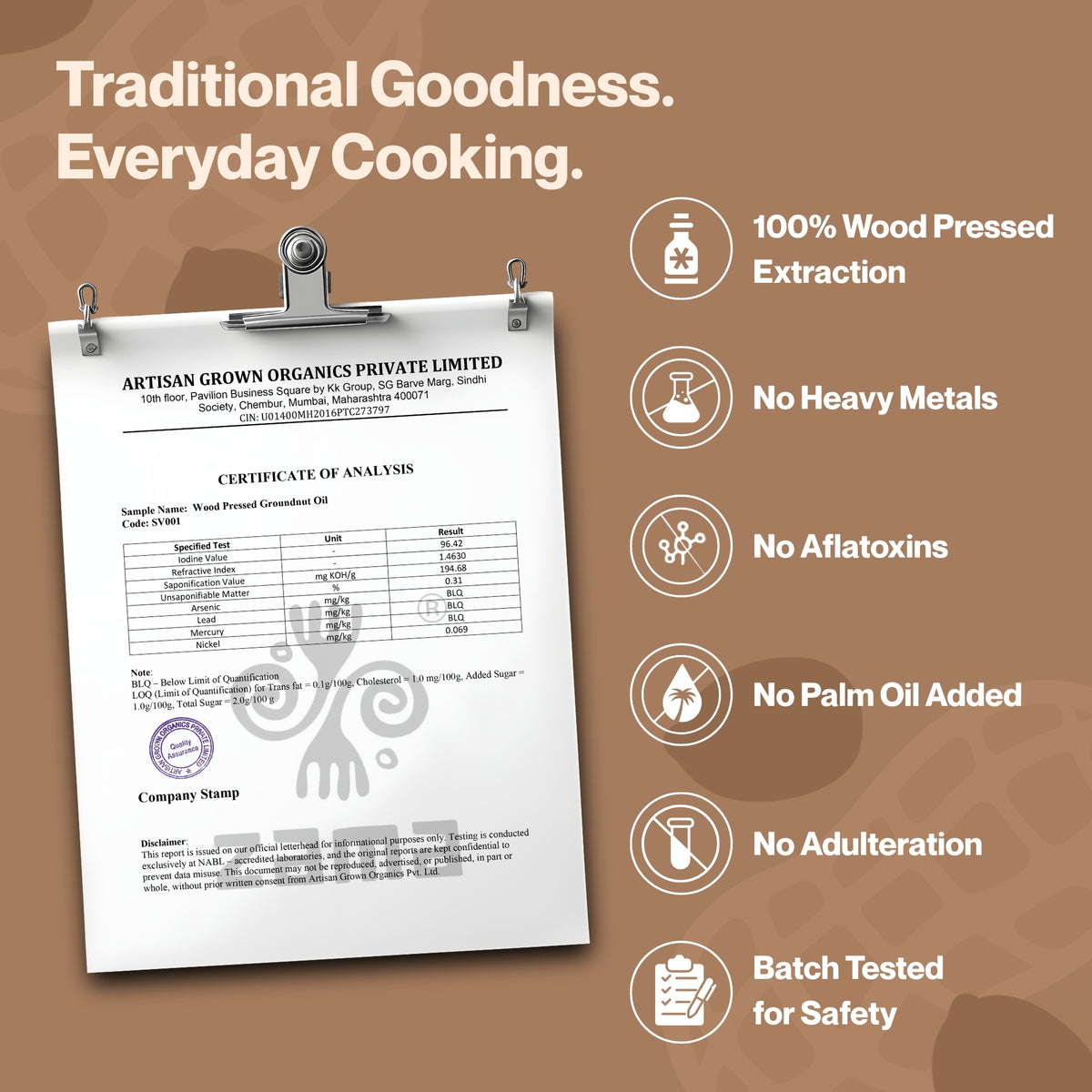 Wood Pressed Groundnut Oil