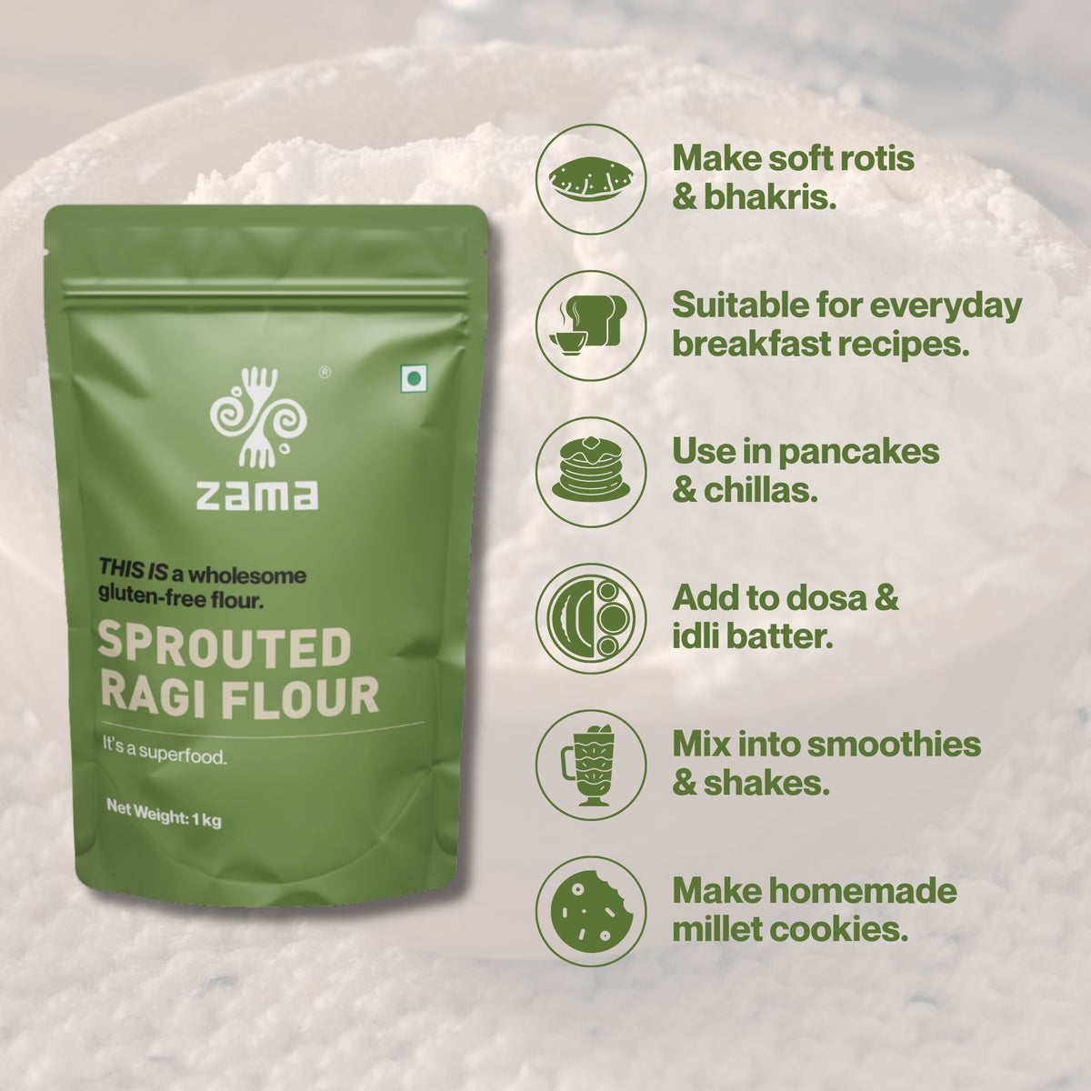 SPROUTED RAGI FLOUR