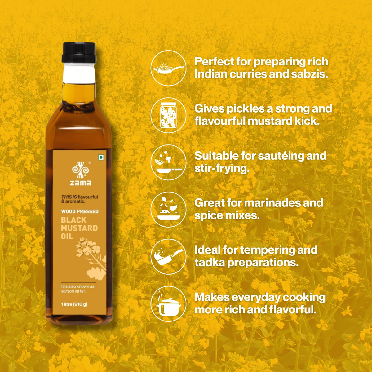 WOOD PRESSED BLACK MUSTARD OIL