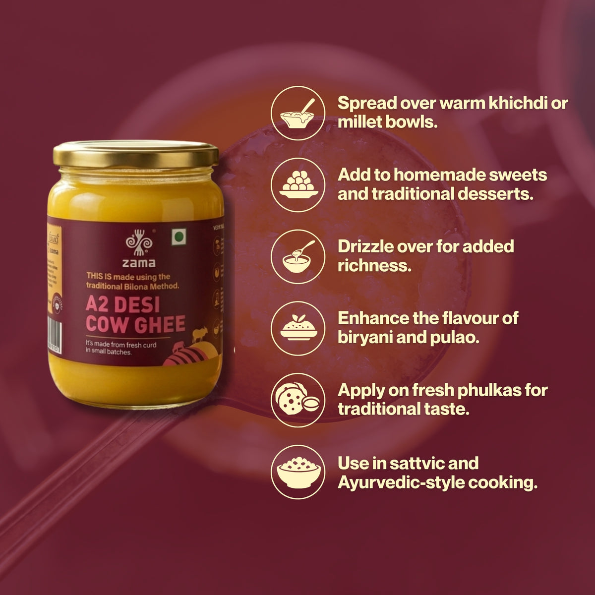 A2 DESI COW GHEE (BILONA METHOD)