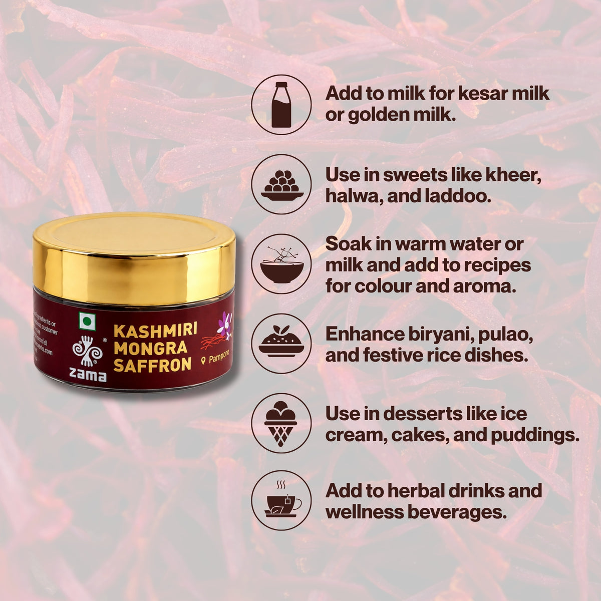 KASHMIRI MONGRA SAFFRON