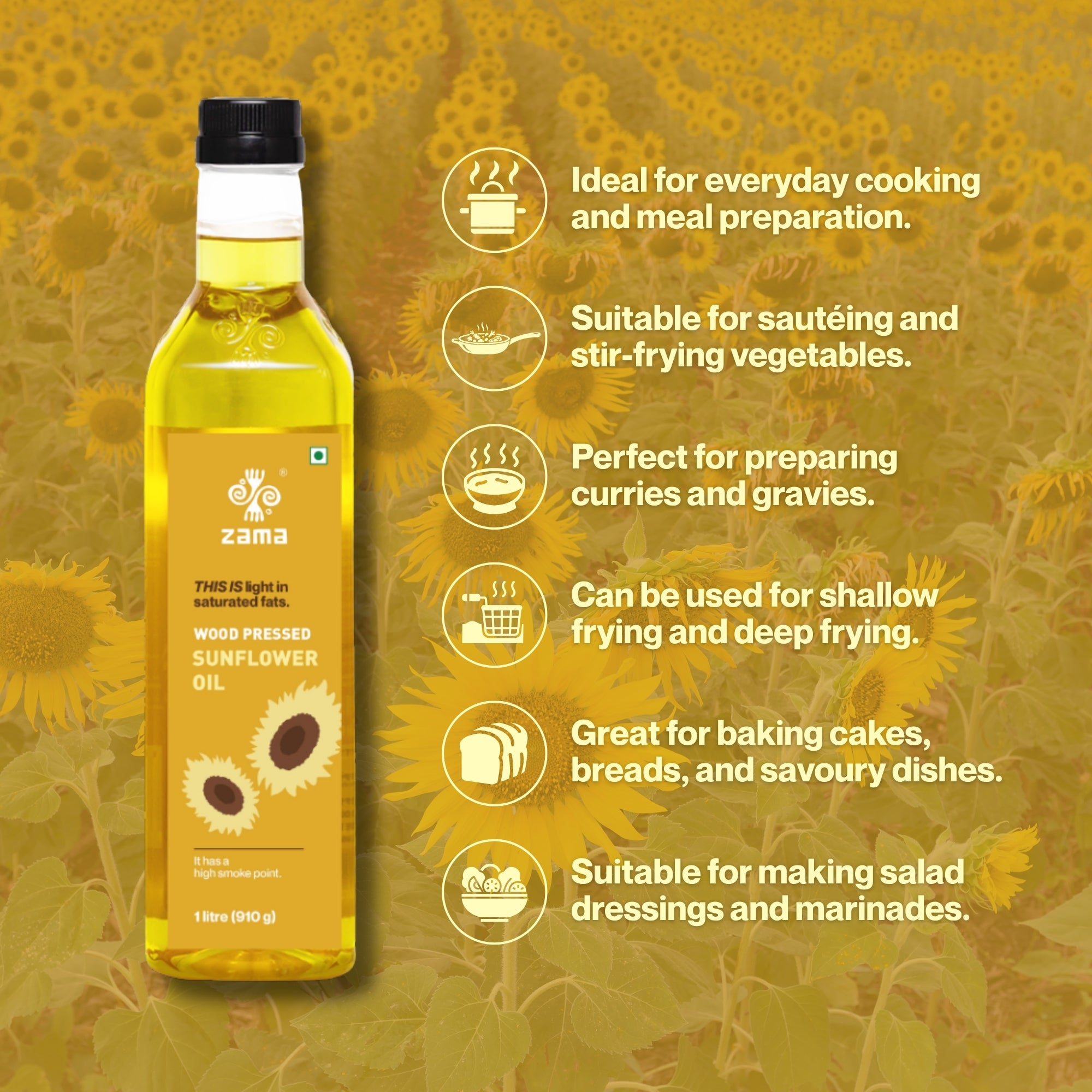WOOD PRESSED SUNFLOWER OIL