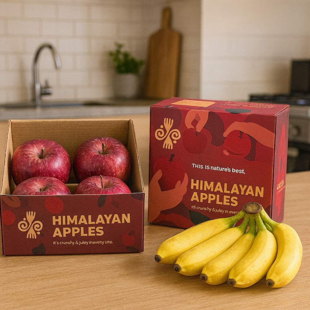 FRESH FRUIT PACK (PREMIUM HIMALAYAN APPLES AND BANANA ELAICHEE)