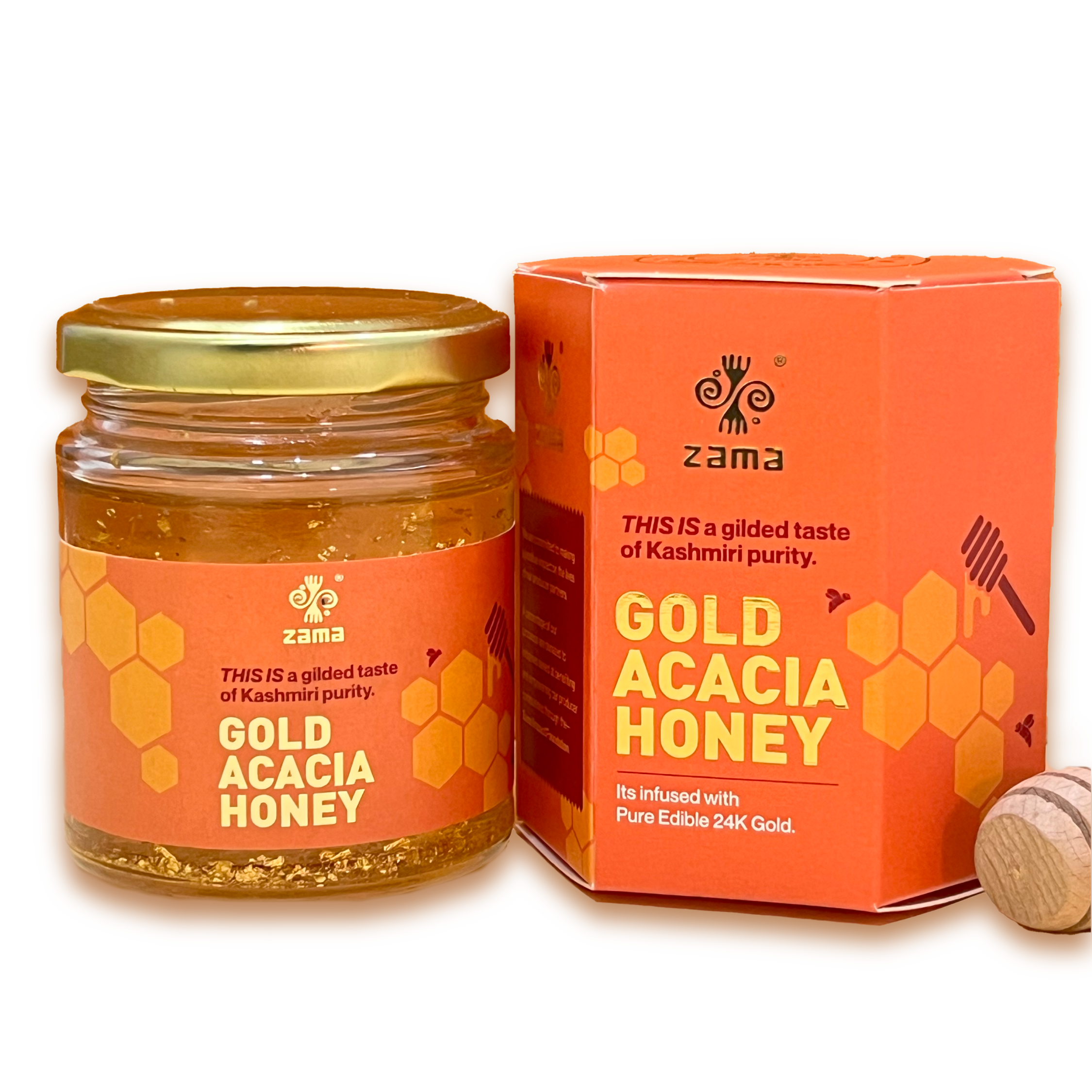 Gold Acacia Honey-Pure Edible 24K Gold