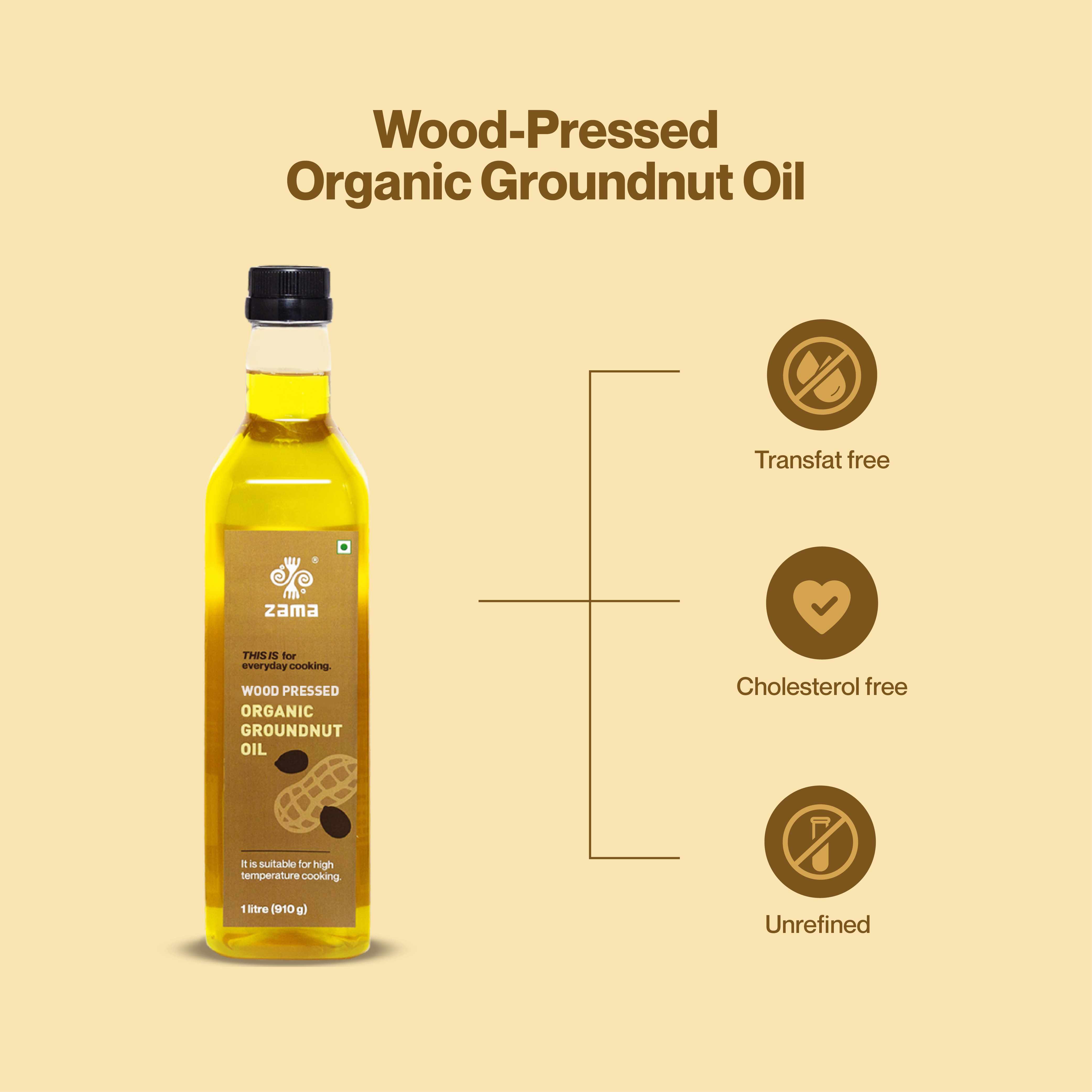 WOOD PRESSED GROUNDNUT OIL