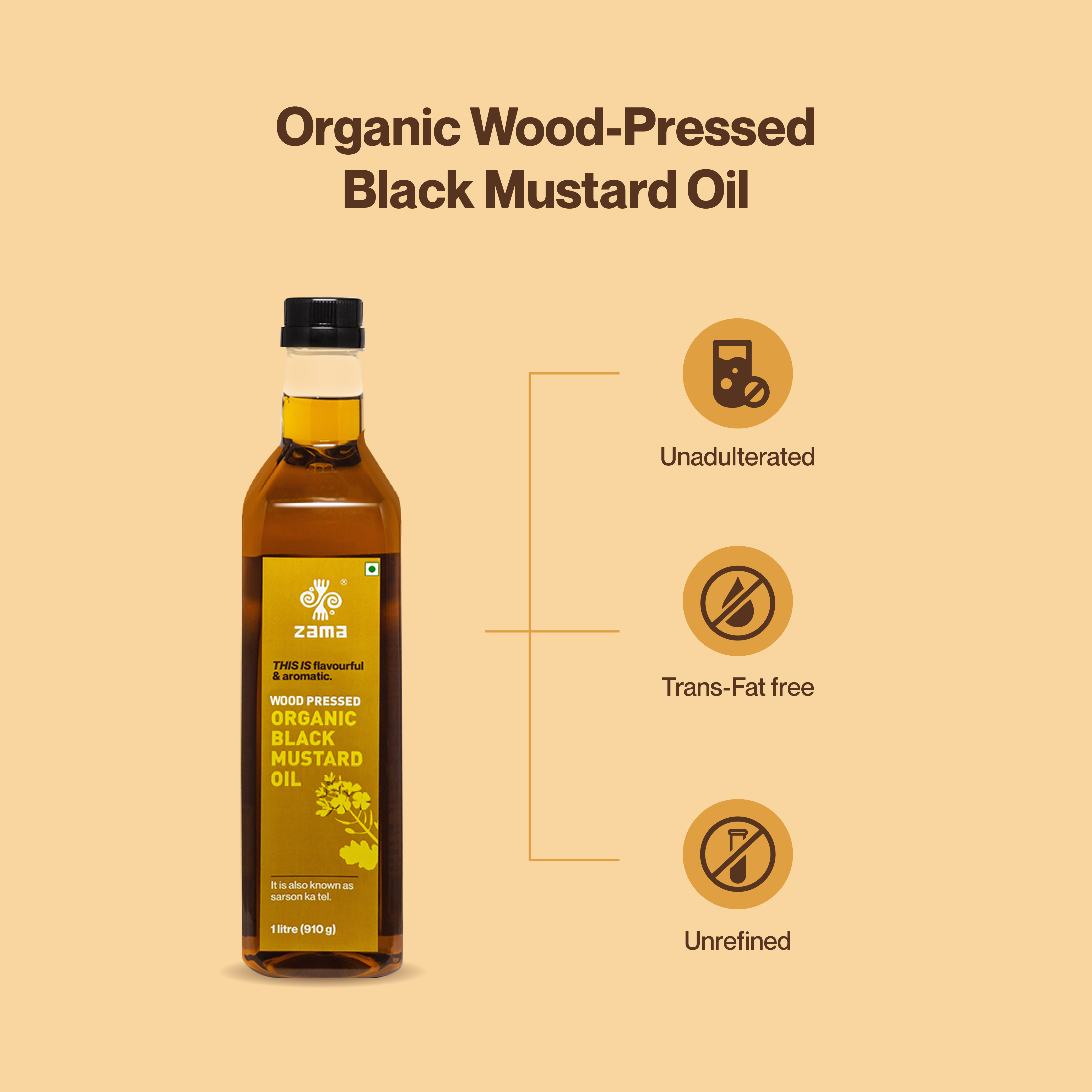 WOOD PRESSED ORGANIC BLACK MUSTARD OIL