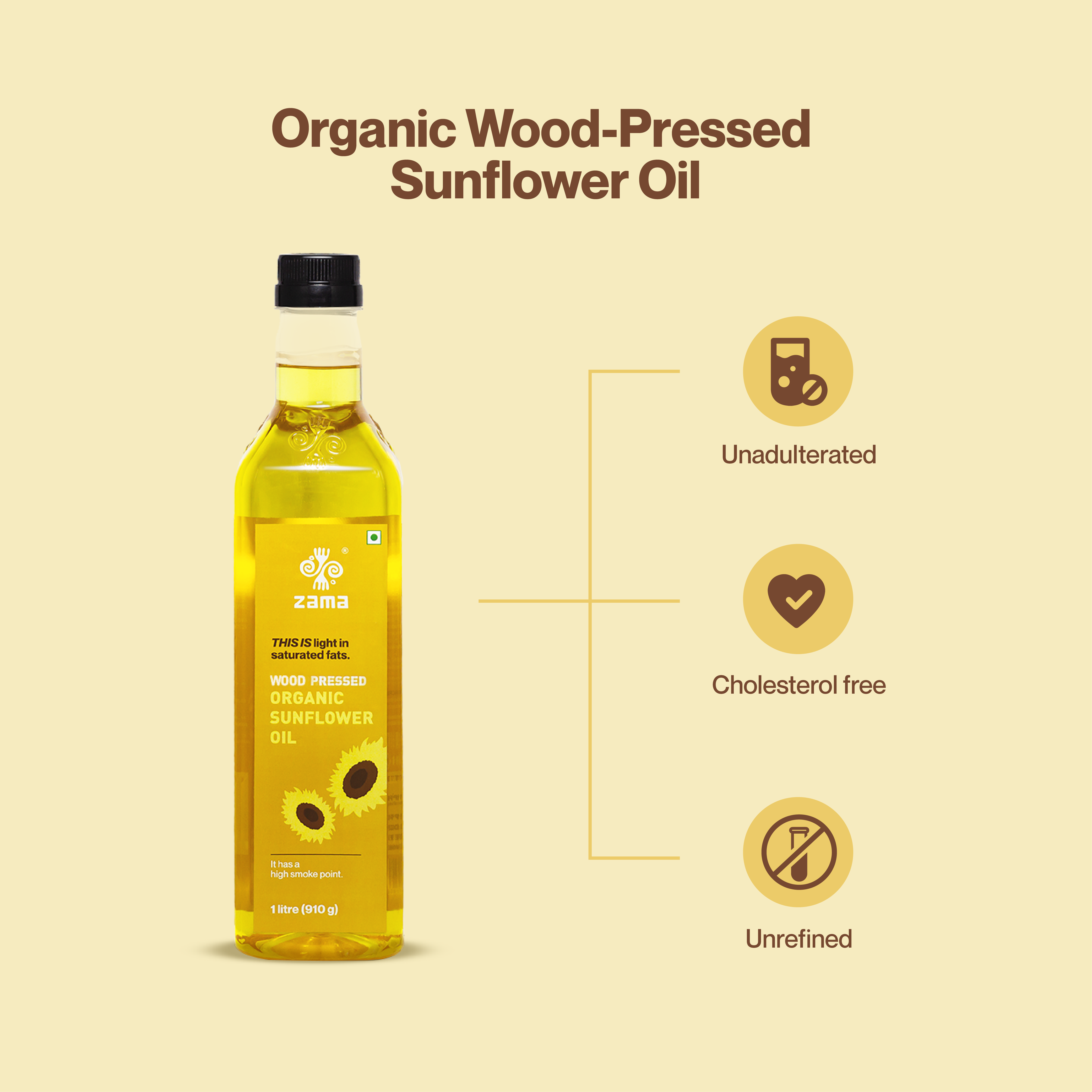 WOOD PRESSED ORGANIC SUNFLOWER OIL