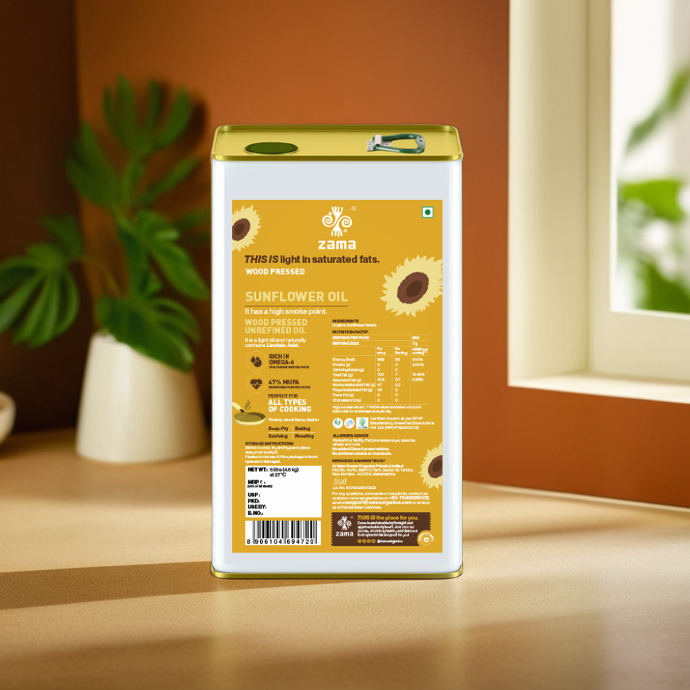 WOOD PRESSED ORGANIC SUNFLOWER OIL