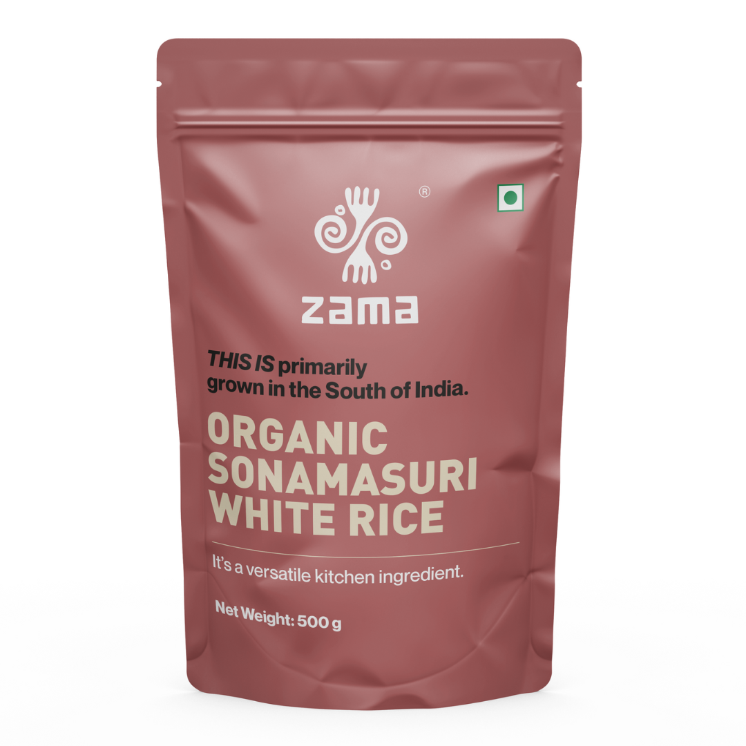 Organic Sonamasuri White Rice- Zama Organics