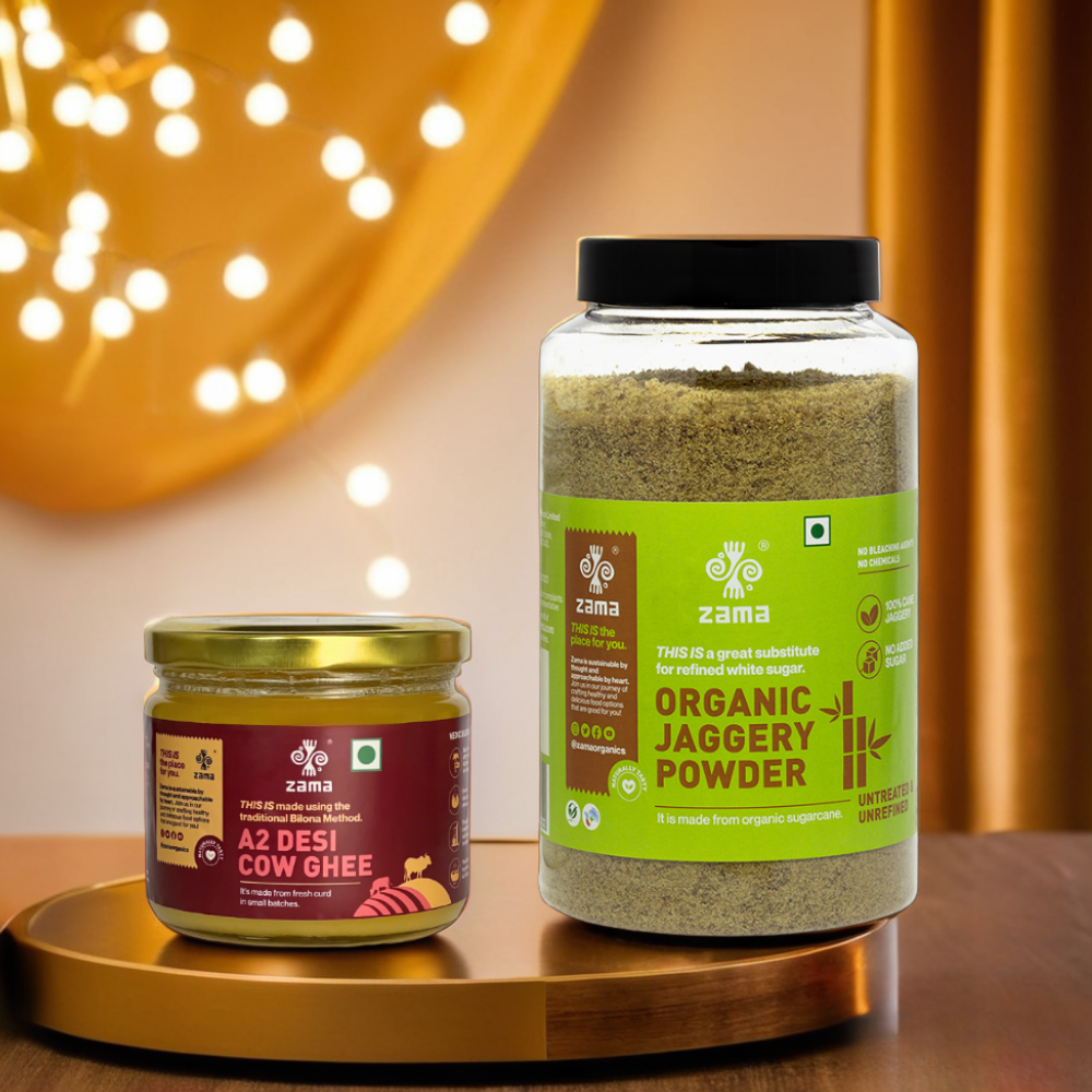PURE A2 GHEE WITH JAGGERY POWDER – AUSPICIOUS PAIRING